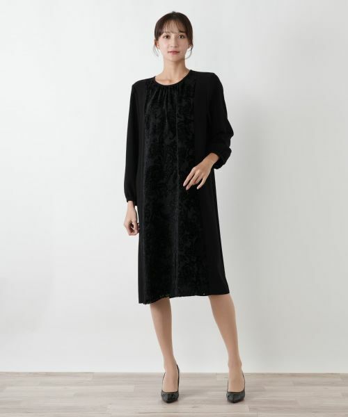 Leilian PLUS HOUSE / レリアンプラスハウス ドレス | 異素材切り替えワンピース【セレモニー】【Leilian WHITE LABEL】 | 詳細6