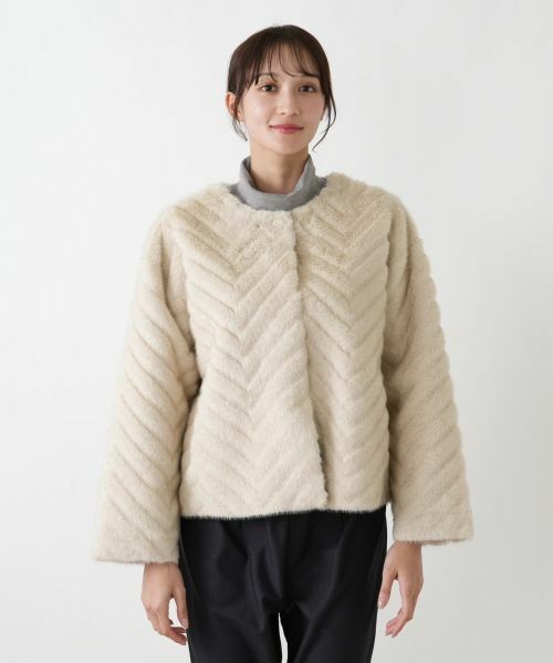 Leilian PLUS HOUSE / レリアンプラスハウス テーラードジャケット | フェイクファージャケット【セレモニー】【Leilian WHITE LABEL】 | 詳細10