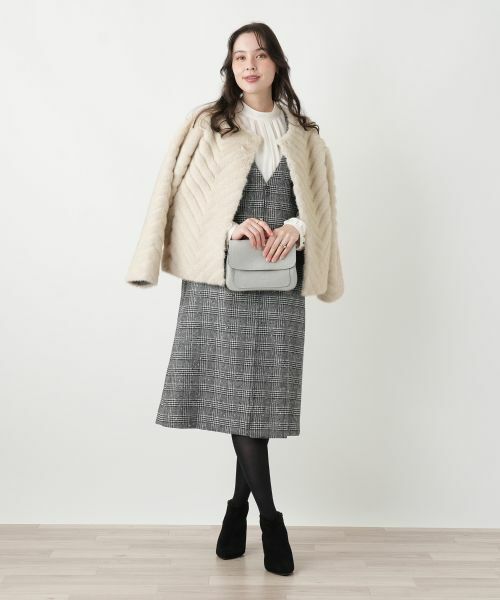 Leilian PLUS HOUSE / レリアンプラスハウス テーラードジャケット | フェイクファージャケット【セレモニー】【Leilian WHITE LABEL】 | 詳細2