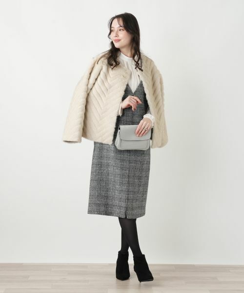 Leilian PLUS HOUSE / レリアンプラスハウス テーラードジャケット | フェイクファージャケット【セレモニー】【Leilian WHITE LABEL】 | 詳細3