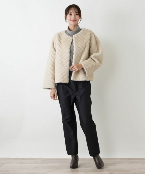 Leilian PLUS HOUSE / レリアンプラスハウス テーラードジャケット | フェイクファージャケット【セレモニー】【Leilian WHITE LABEL】 | 詳細5