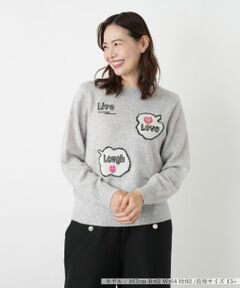 Leilian PLUS HOUSE / レリアンプラスハウス ニット・セーター | ロゴカシミヤニットプルオーバー【NEMIKA】