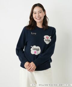 Leilian PLUS HOUSE / レリアンプラスハウス ニット・セーター | ロゴカシミヤニットプルオーバー【NEMIKA】