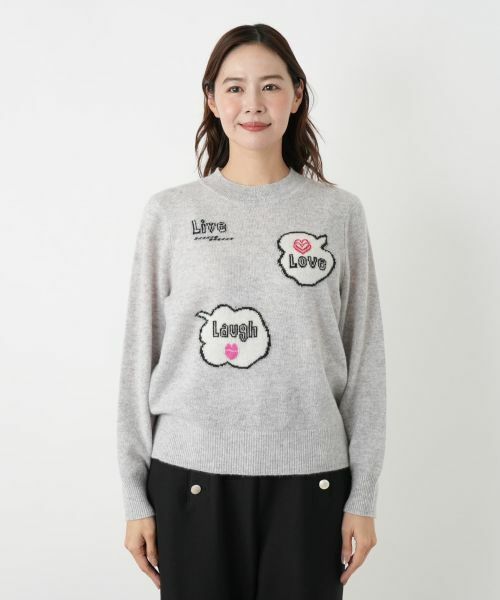 Leilian PLUS HOUSE / レリアンプラスハウス ニット・セーター | ロゴカシミヤニットプルオーバー【NEMIKA】 | 詳細10