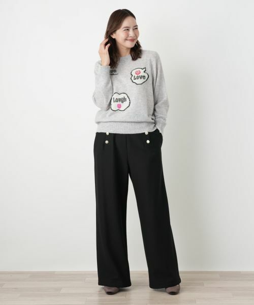 Leilian PLUS HOUSE / レリアンプラスハウス ニット・セーター | ロゴカシミヤニットプルオーバー【NEMIKA】 | 詳細7