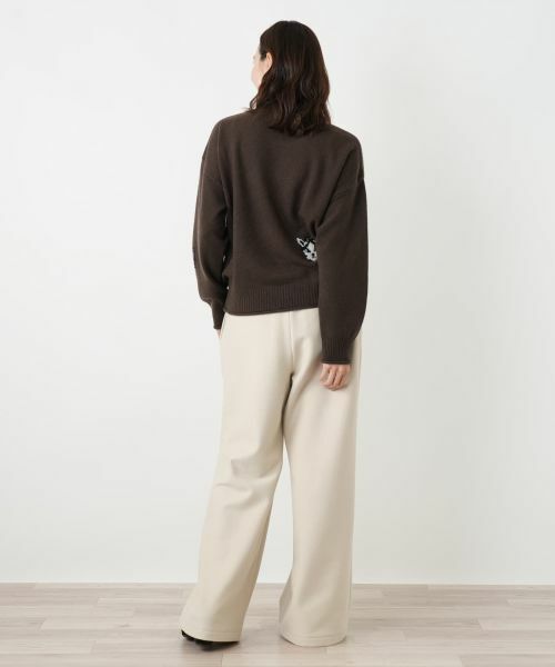 Leilian PLUS HOUSE / レリアンプラスハウス ニット・セーター | 猫モチーフカシミヤニットプルオーバー【NEMIKA】 | 詳細3