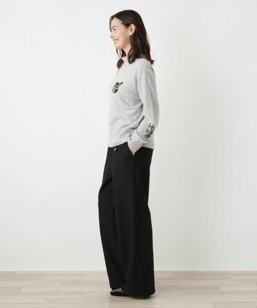 Leilian PLUS HOUSE / レリアンプラスハウス ニット・セーター | 猫モチーフカシミヤニットプルオーバー【NEMIKA】 | 詳細8