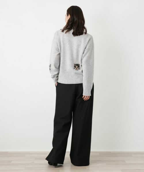 Leilian PLUS HOUSE / レリアンプラスハウス ニット・セーター | 猫モチーフカシミヤニットプルオーバー【NEMIKA】 | 詳細9