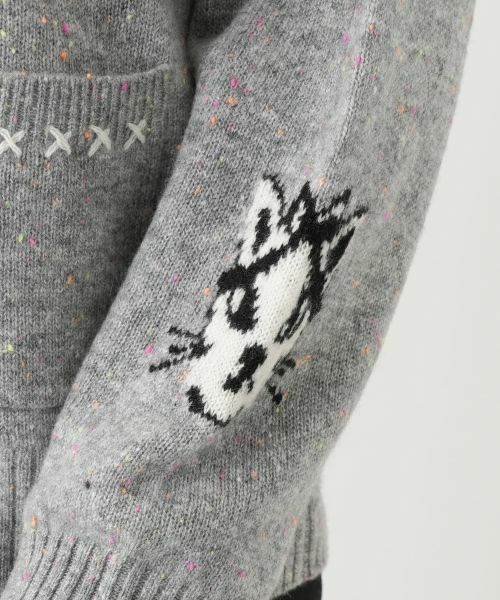 Leilian PLUS HOUSE / レリアンプラスハウス カーディガン・ボレロ | 猫モチーフカシミヤカーディガン【NEMIKA】 | 詳細16