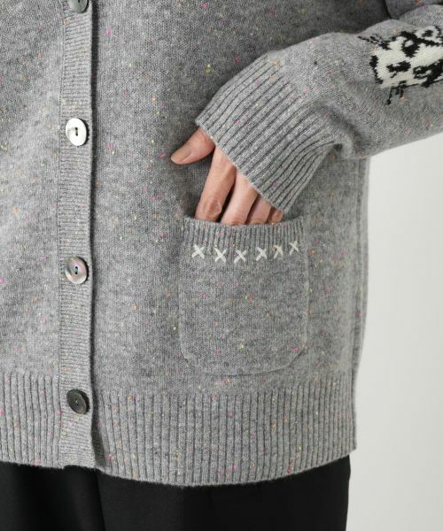 Leilian PLUS HOUSE / レリアンプラスハウス カーディガン・ボレロ | 猫モチーフカシミヤカーディガン【NEMIKA】 | 詳細18