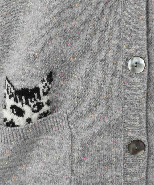 Leilian PLUS HOUSE / レリアンプラスハウス カーディガン・ボレロ | 猫モチーフカシミヤカーディガン【NEMIKA】 | 詳細20