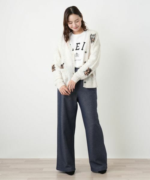 Leilian PLUS HOUSE / レリアンプラスハウス カーディガン・ボレロ | 猫モチーフカシミヤカーディガン【NEMIKA】 | 詳細4