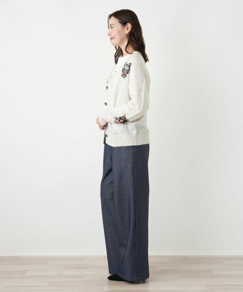 Leilian PLUS HOUSE / レリアンプラスハウス カーディガン・ボレロ | 猫モチーフカシミヤカーディガン【NEMIKA】 | 詳細5