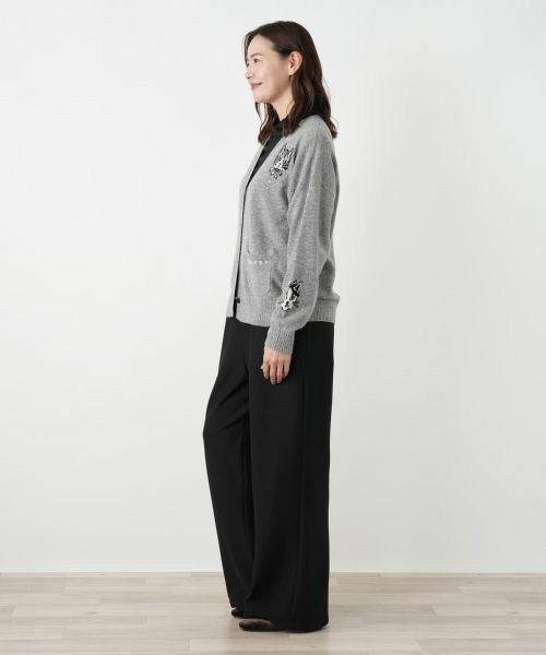 Leilian PLUS HOUSE / レリアンプラスハウス カーディガン・ボレロ | 猫モチーフカシミヤカーディガン【NEMIKA】 | 詳細8