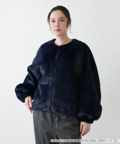 Leilian PLUS HOUSE / レリアンプラスハウス テーラードジャケット | フェイクファーブルゾン【BOURGE】