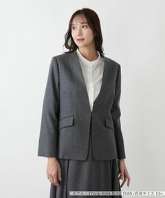 Leilian PLUS HOUSE / レリアンプラスハウス テーラードジャケット | ノーカラージャケット【BOURGE】