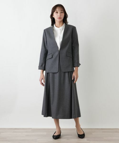 Leilian PLUS HOUSE / レリアンプラスハウス テーラードジャケット | ノーカラージャケット【BOURGE】 | 詳細1