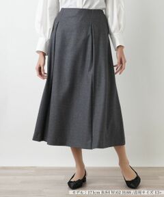 Leilian PLUS HOUSE / レリアンプラスハウス ミニ・ひざ丈スカート | タックフレアスカート【BOURGE】