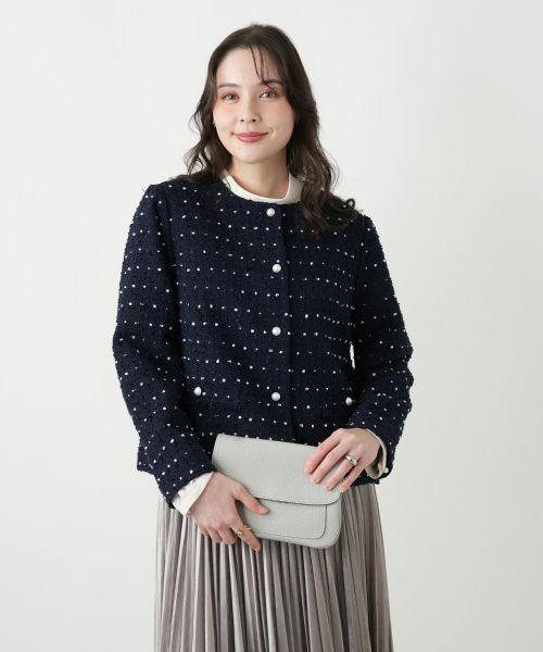 Leilian PLUS HOUSE / レリアンプラスハウス テーラードジャケット | ドットツイードジャケット【セレモニー】【Leilian WHITE LABEL】 | 詳細11