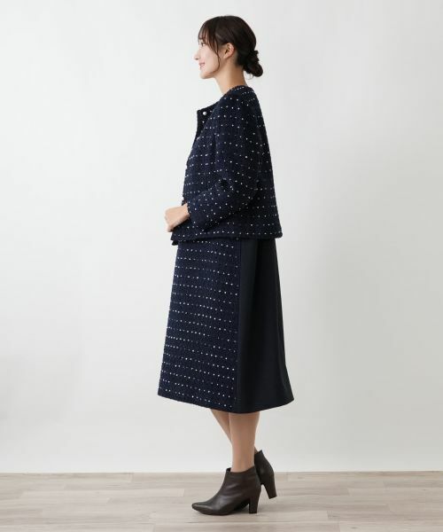 Leilian PLUS HOUSE / レリアンプラスハウス テーラードジャケット | ドットツイードジャケット【セレモニー】【Leilian WHITE LABEL】 | 詳細15