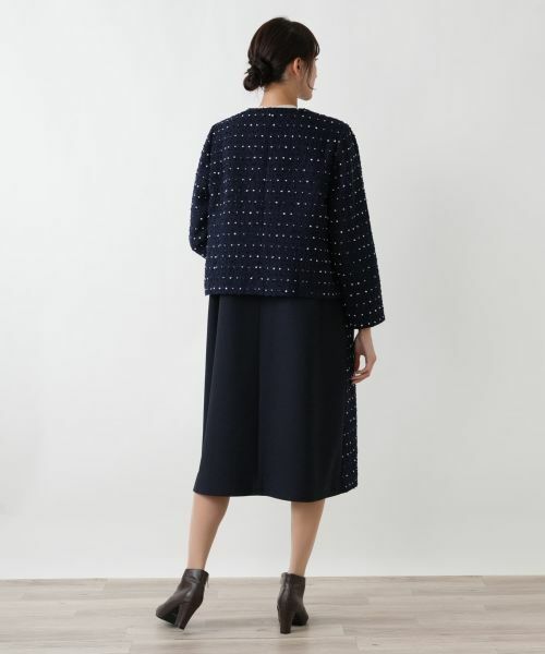 Leilian PLUS HOUSE / レリアンプラスハウス テーラードジャケット | ドットツイードジャケット【セレモニー】【Leilian WHITE LABEL】 | 詳細16