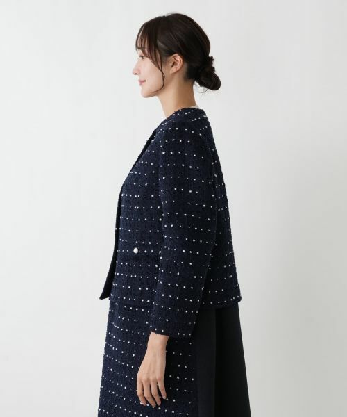 Leilian PLUS HOUSE / レリアンプラスハウス テーラードジャケット | ドットツイードジャケット【セレモニー】【Leilian WHITE LABEL】 | 詳細18