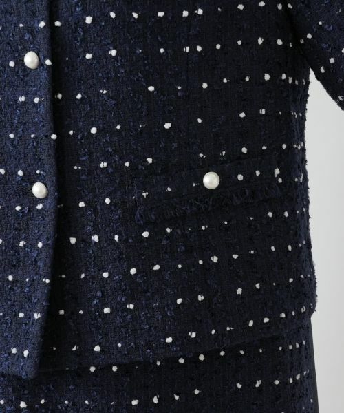 Leilian PLUS HOUSE / レリアンプラスハウス テーラードジャケット | ドットツイードジャケット【セレモニー】【Leilian WHITE LABEL】 | 詳細23