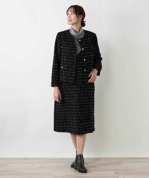Leilian PLUS HOUSE / レリアンプラスハウス テーラードジャケット | ドットツイードジャケット【セレモニー】【Leilian WHITE LABEL】 | 詳細7