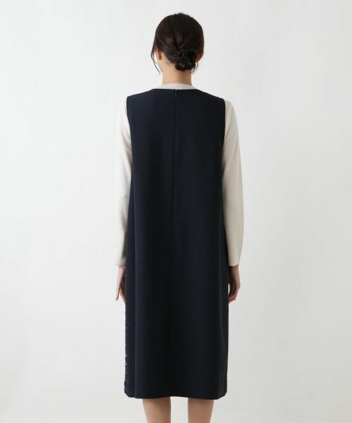 Leilian PLUS HOUSE / レリアンプラスハウス ロング・マキシ丈ワンピース | ドットツイードジャンパースカート【セレモニー】【Leilian WHITE LABEL】 | 詳細20