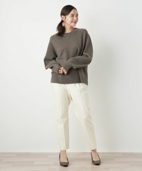 Leilian PLUS HOUSE / レリアンプラスハウス ニット・セーター | クルーネックニットプルオーバー【NEMIKA】 | 詳細7
