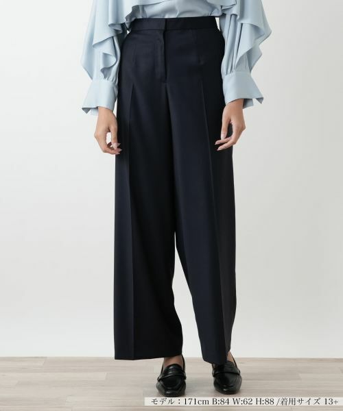 Leilian PLUS HOUSE/レリアンプラスハウス パンツ【BOURGE】 ネイビー 13+ Leilian PLUS HOUSE/レリアンプラスハウス パンツ【BOURGE】 ネイビー 13+