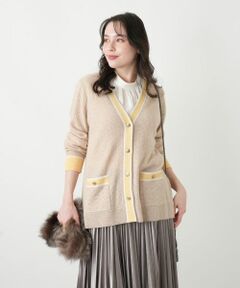 Leilian PLUS HOUSE / レリアンプラスハウス カーディガン・ボレロ | ウォッシャブルカシミヤハート柄カーディガン【25年11月カタログ】