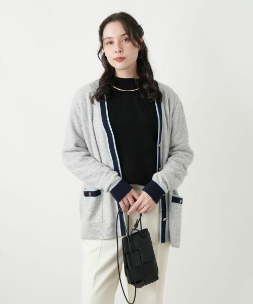 Leilian PLUS HOUSE / レリアンプラスハウス カーディガン・ボレロ | ウォッシャブルカシミヤハート柄カーディガン【25年11月カタログ】 | 詳細1