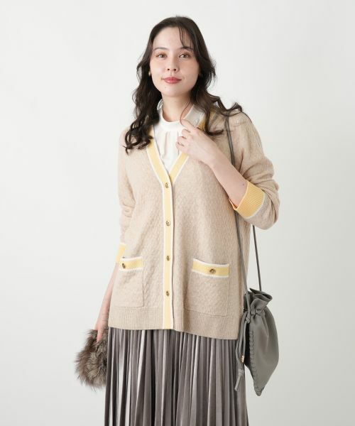 Leilian PLUS HOUSE / レリアンプラスハウス カーディガン・ボレロ | ウォッシャブルカシミヤハート柄カーディガン【25年11月カタログ】 | 詳細10