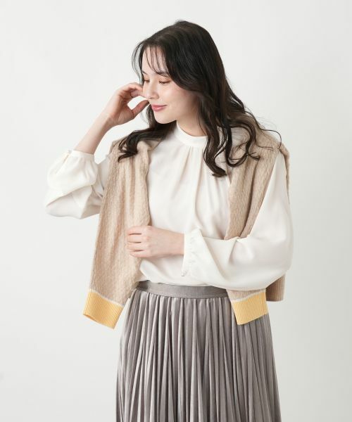 Leilian PLUS HOUSE / レリアンプラスハウス カーディガン・ボレロ | ウォッシャブルカシミヤハート柄カーディガン【25年11月カタログ】 | 詳細12