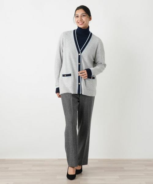 Leilian PLUS HOUSE / レリアンプラスハウス カーディガン・ボレロ | ウォッシャブルカシミヤハート柄カーディガン【25年11月カタログ】 | 詳細7