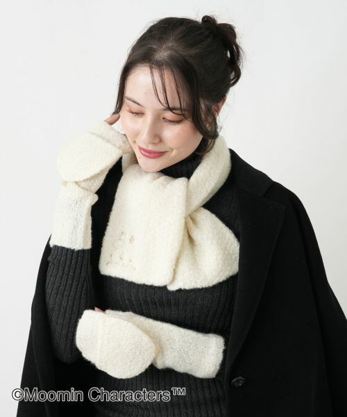 Leilian PLUS HOUSE / レリアンプラスハウス マフラー・ショール・スヌード・ストール | ムーミン カシミヤミニマフラー【25年11月カタログ】 | 詳細2
