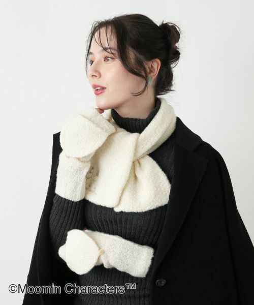 Leilian PLUS HOUSE / レリアンプラスハウス マフラー・ショール・スヌード・ストール | ムーミン カシミヤミニマフラー【25年11月カタログ】 | 詳細3