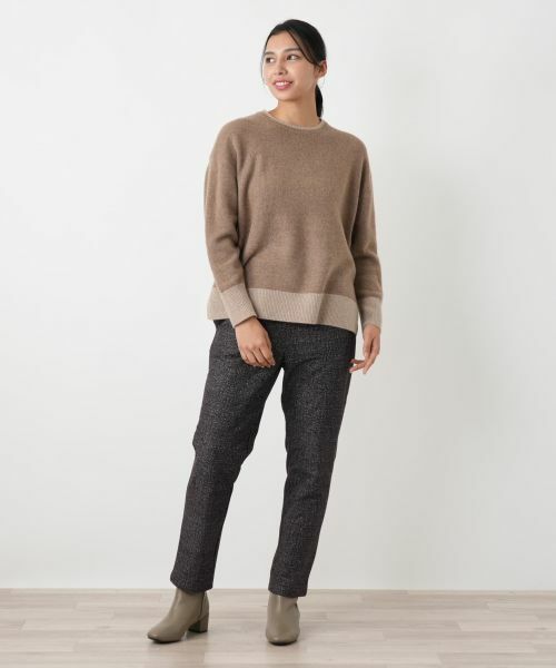 Leilian PLUS HOUSE / レリアンプラスハウス ニット・セーター | 配色ニットプルオーバー | 詳細1