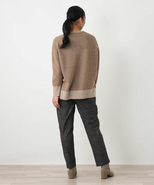 Leilian PLUS HOUSE / レリアンプラスハウス ニット・セーター | 配色ニットプルオーバー | 詳細3