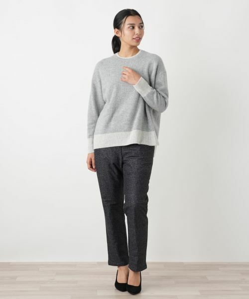 Leilian PLUS HOUSE / レリアンプラスハウス ニット・セーター | 配色ニットプルオーバー | 詳細4