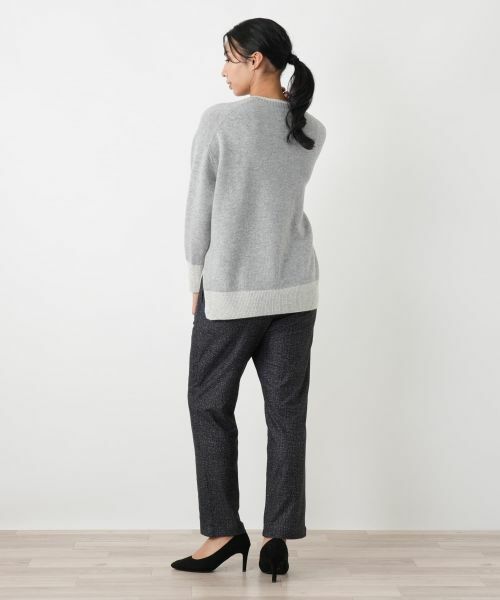 Leilian PLUS HOUSE / レリアンプラスハウス ニット・セーター | 配色ニットプルオーバー | 詳細6