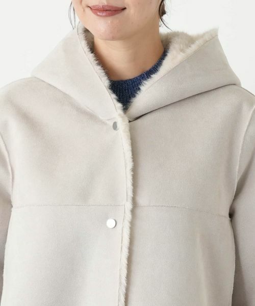 Leilian PLUS HOUSE / レリアンプラスハウス その他アウター | ファー風フードコート【Leilian WHITE LABEL】 | 詳細10