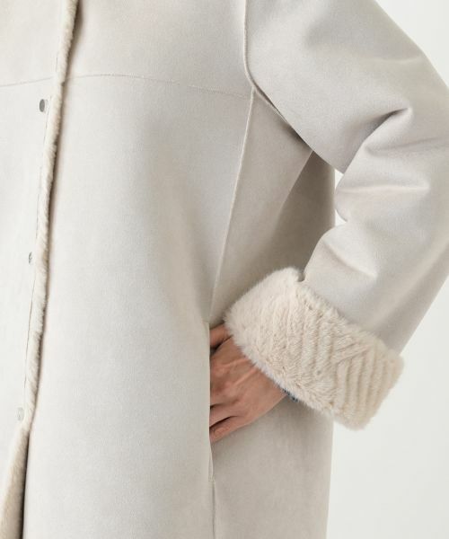 Leilian PLUS HOUSE / レリアンプラスハウス その他アウター | ファー風フードコート【Leilian WHITE LABEL】 | 詳細12