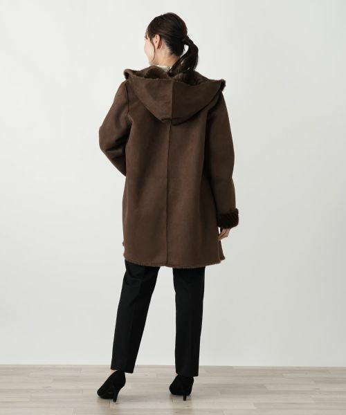 Leilian PLUS HOUSE / レリアンプラスハウス その他アウター | ファー風フードコート【Leilian WHITE LABEL】 | 詳細3