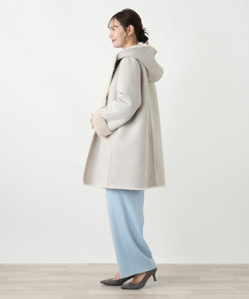 Leilian PLUS HOUSE / レリアンプラスハウス その他アウター | ファー風フードコート【Leilian WHITE LABEL】 | 詳細5