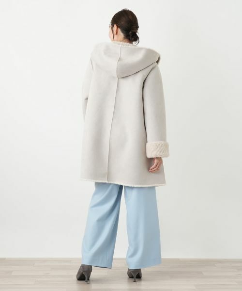 Leilian PLUS HOUSE / レリアンプラスハウス その他アウター | ファー風フードコート【Leilian WHITE LABEL】 | 詳細6