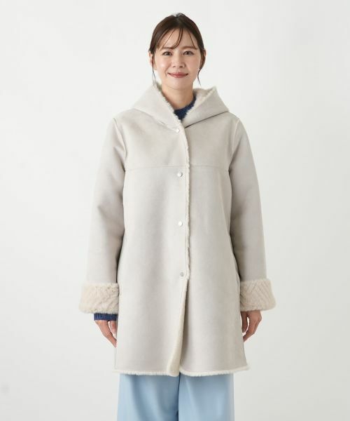 Leilian PLUS HOUSE / レリアンプラスハウス その他アウター | ファー風フードコート【Leilian WHITE LABEL】 | 詳細7