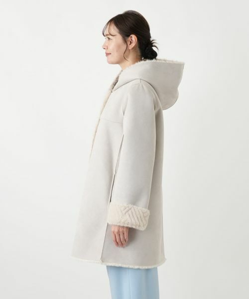 Leilian PLUS HOUSE / レリアンプラスハウス その他アウター | ファー風フードコート【Leilian WHITE LABEL】 | 詳細8