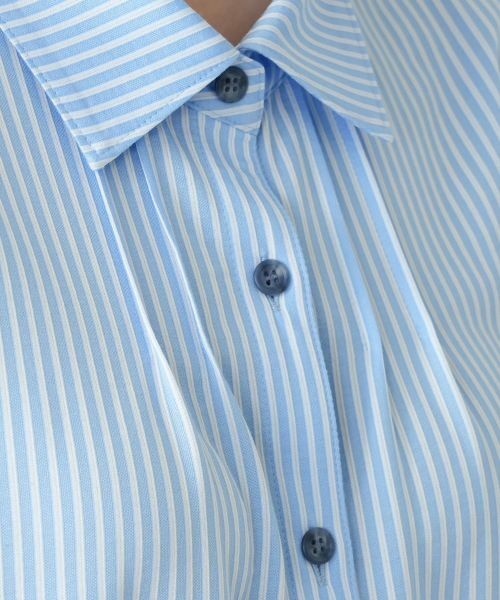 Leilian PLUS HOUSE / レリアンプラスハウス シャツ・ブラウス | ストライプ柄コットンシャツブラウス【Leilian WHITE LABEL】 | 詳細12